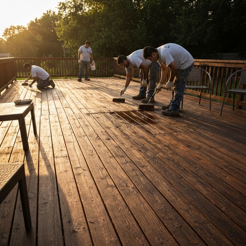 Professional deck staining and sealing