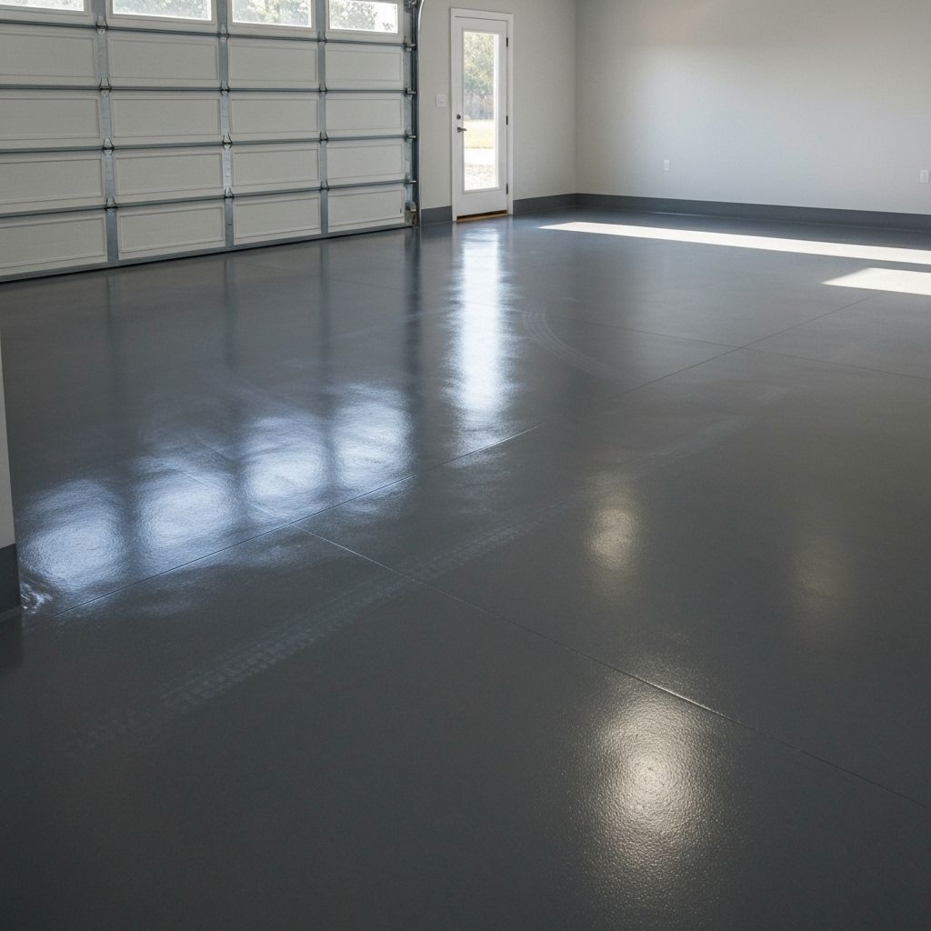 Garage epoxy flooring installation
