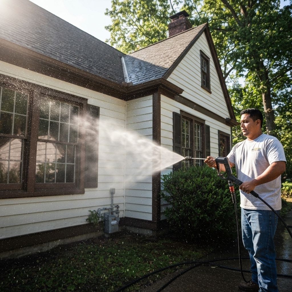 Exterior pressure washing service